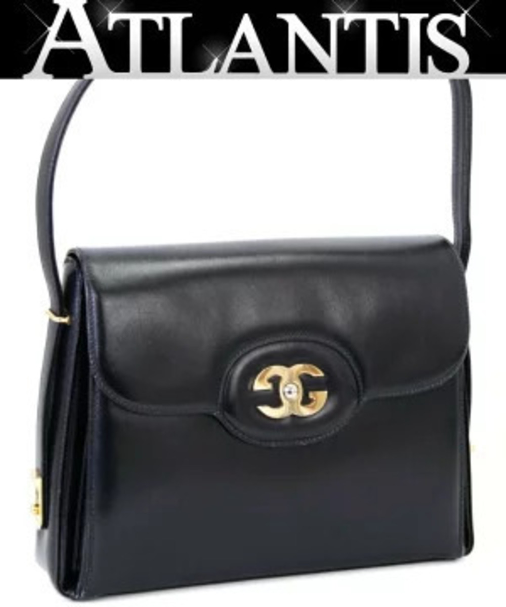 Gucci Hobo Bag Leather Navy Blue
